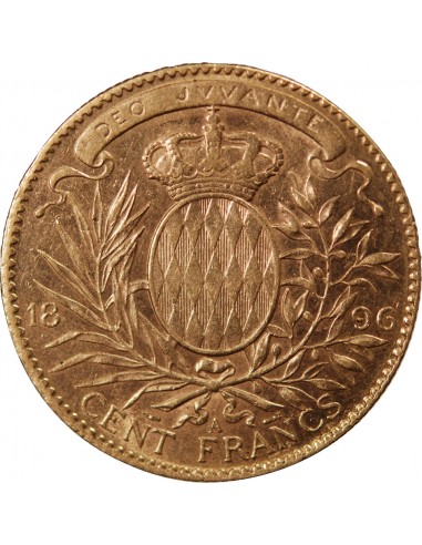 MONACO, ALBERT Ier - 100 FRANCS OR 1896 A PARIS