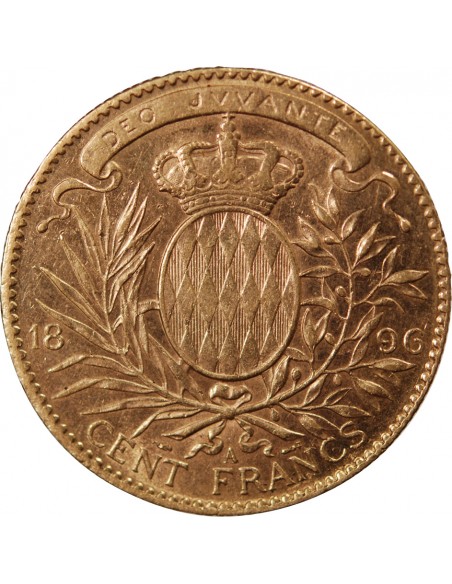 MONACO, ALBERT Ier - 100 FRANCS OR 1896 A PARIS
