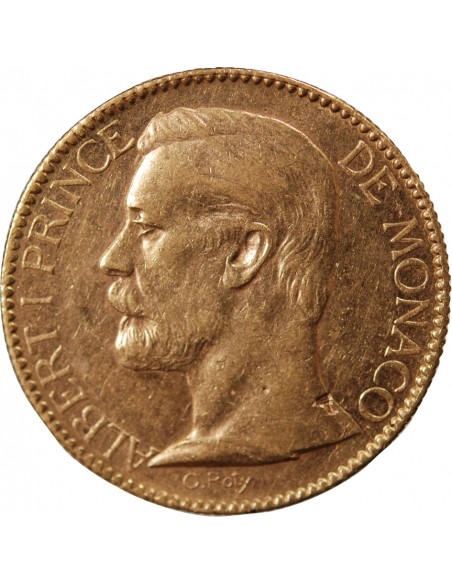 MONACO, ALBERT Ier - 100 FRANCS OR 1896 A PARIS