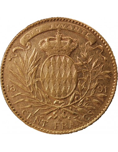 MONACO, ALBERT Ier - 100 FRANCS OR 1891 A PARIS