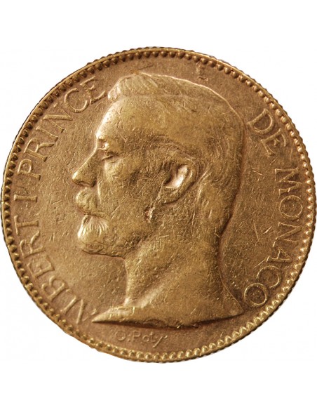 MONACO, ALBERT Ier - 100 FRANCS OR 1891 A PARIS