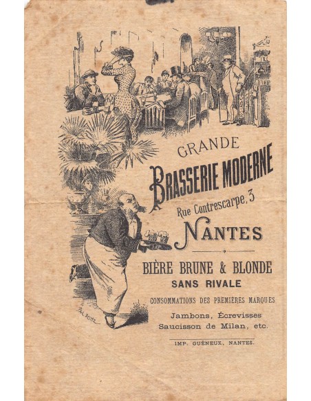 ASSIGNAT - 100 FRANCS LOI DU 18 NIVÔSE DE L'AN 3, REIMPRESSION GRANDE BRASSERIE MODERNE, NANTES
