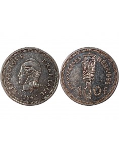 Nouvelles Hébrides 100 francs Argent 1966 2