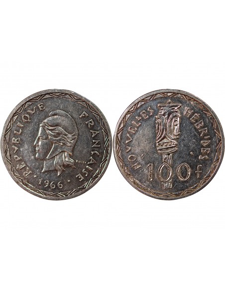 Nouvelles Hébrides 100 francs Argent 1966