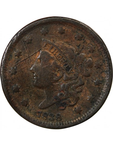 USA 1 cent Cuivre 1838 Philadelphie