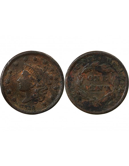 USA 1 cent Cuivre 1838 Philadelphie
