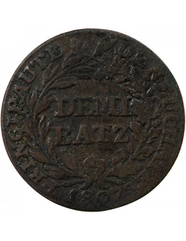 Suisse Louis-Alexandre Berthier 1/2 Batzen Billon 1807