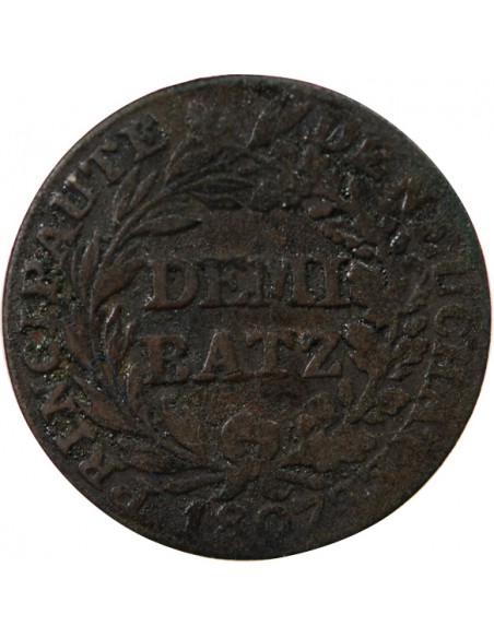 Suisse Louis-Alexandre Berthier 1/2 Batzen Billon 1807