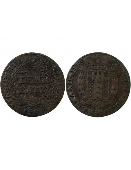 Suisse Louis-Alexandre Berthier 1/2 Batzen Billon 1807