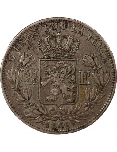 Belgique Léopold Ier de Belgique 2,5 francs Argent 1849