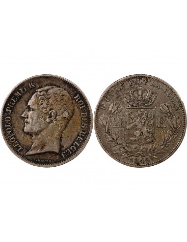 Belgique Léopold Ier de Belgique 2,5 francs Argent 1849