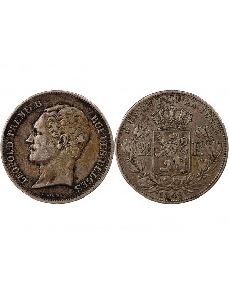 Belgique Léopold Ier de Belgique 2,5 francs Argent 1849