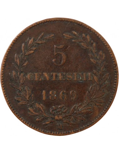 Saint-Marin 5 Centesimi Cuivre 1869 M Milan