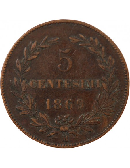 Saint-Marin 5 Centesimi Cuivre 1869 M Milan