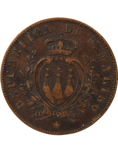 Saint-Marin 5 Centesimi Cuivre 1869 M Milan