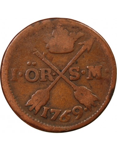 Suède Adolf Frederick 1 ore Cuivre 1759