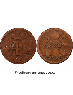 Suède Adolf Frederick 1 ore Cuivre 1759