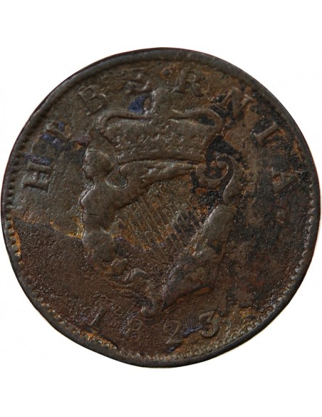 IRLANDE, GEORGES IV - 1/2 PENNY 1823 LONDRES