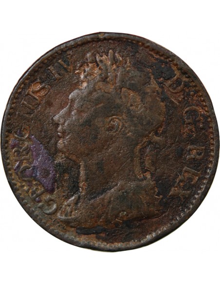 IRLANDE, GEORGES IV - 1/2 PENNY 1823 LONDRES