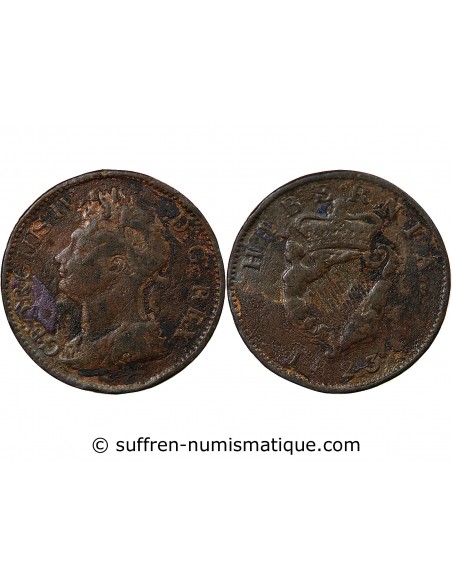 IRLANDE, GEORGES IV - 1/2 PENNY 1823 LONDRES
