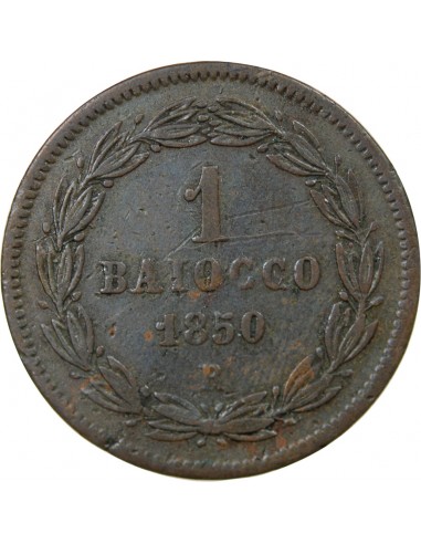 Vatican Pie IX 1 baiocco Cuivre 1850 R Rome