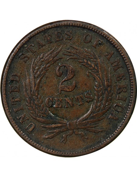 USA 2 Cents Bronze 1865 Philadelphie