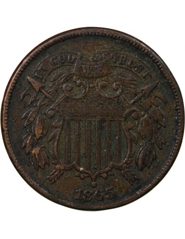 USA 2 Cents Bronze 1865 Philadelphie