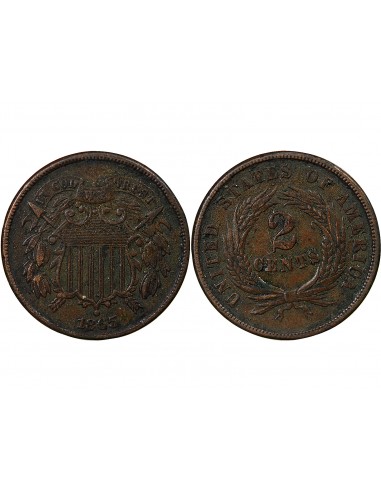 USA 2 Cents Bronze 1865 Philadelphie