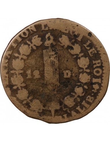 LOUIS XVI, CONSTITUTION - 12 DENIERS T NANTES