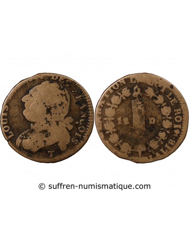 LOUIS XVI, CONSTITUTION - 12 DENIERS T NANTES