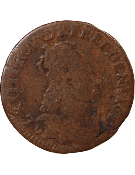 Louis XIV 1 liard Cuivre 1655-1658 Vimy