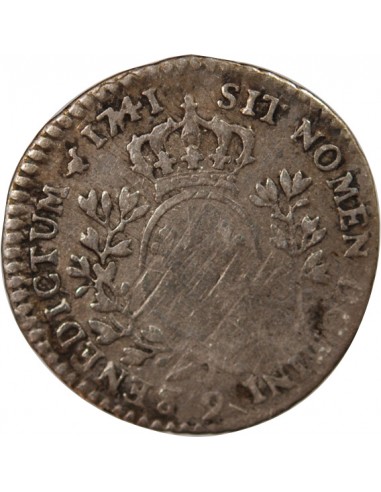 Louis XV 1/8 ecu Argent 1741 9 Rennes