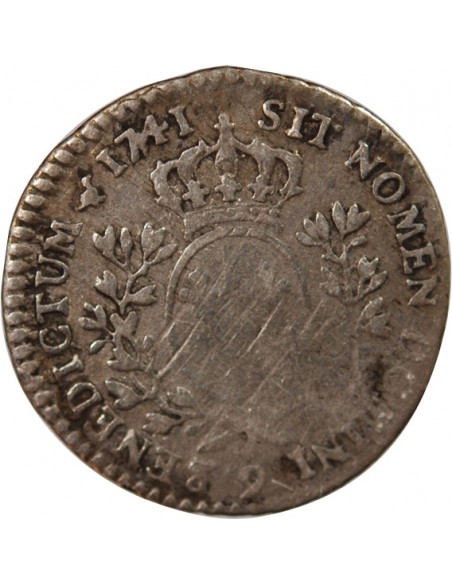 Louis XV 1/8 ecu Argent 1741 9 Rennes