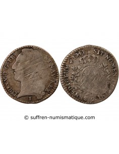 Louis XV 1/8 ecu Argent 1741 9 Rennes