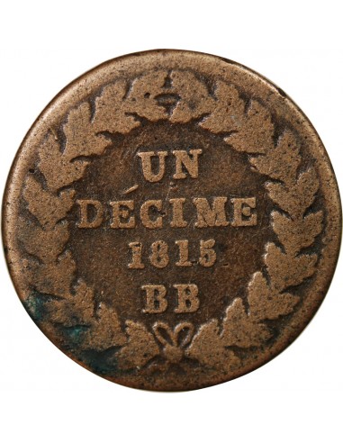 LOUIS XVIII - DECIME Siège de Strasbourg 1815 BB sans points