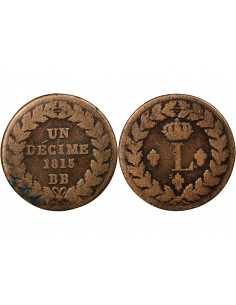 LOUIS XVIII - DECIME Siège de Strasbourg 1815 BB sans points 2