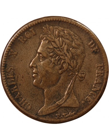 COLONIES FRANCAISES, CHARLES X - 5 CENTIMES 1825 A PARIS