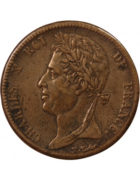 COLONIES FRANCAISES, CHARLES X - 5 CENTIMES 1825 A PARIS