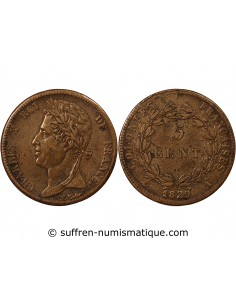 COLONIES FRANCAISES, CHARLES X - 5 CENTIMES 1825 A PARIS
