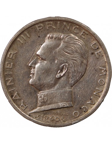 Monaco Rainier III de Monaco 5 francs Argent 1960 A Paris