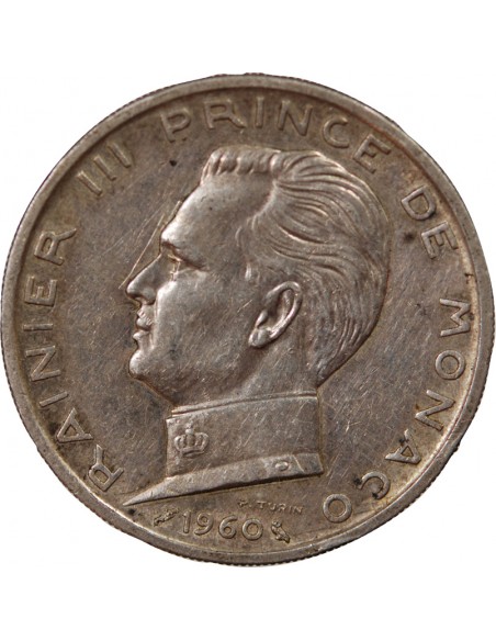Monaco Rainier III de Monaco 5 francs Argent 1960 A Paris