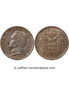 Monaco Rainier III de Monaco 5 francs Argent 1960 A Paris