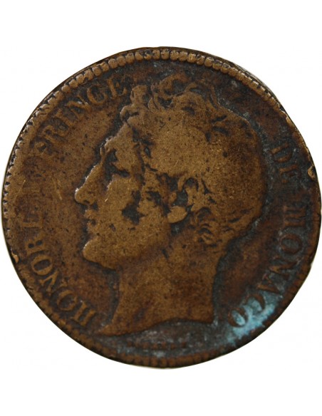 Monaco Honoré V 5 centimes Bronze 1837