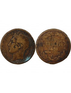 Monaco Honoré V 5 Centimes Bronze 1837 2