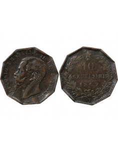 Italie Victor Emmanuel II 20 Centesimi Bronze 1867 T Turin 2