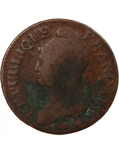 5 centimes Cuivre AN 8 AA Metz