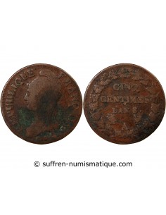 5 centimes Cuivre AN 8 AA Metz