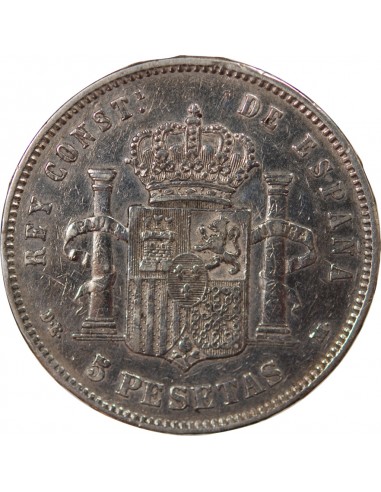 Espagne Alphonse XII d'Espagne 5 pesetas Argent 1878 AI Madrid
