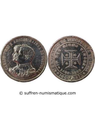 Portugal Carlos Ier 1000 reis Argent 1898 Lisbonne