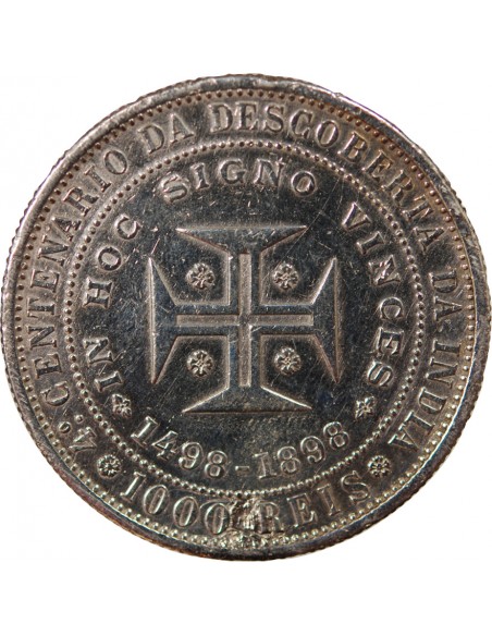 Portugal Carlos Ier 1000 reis Argent 1898 Lisbonne